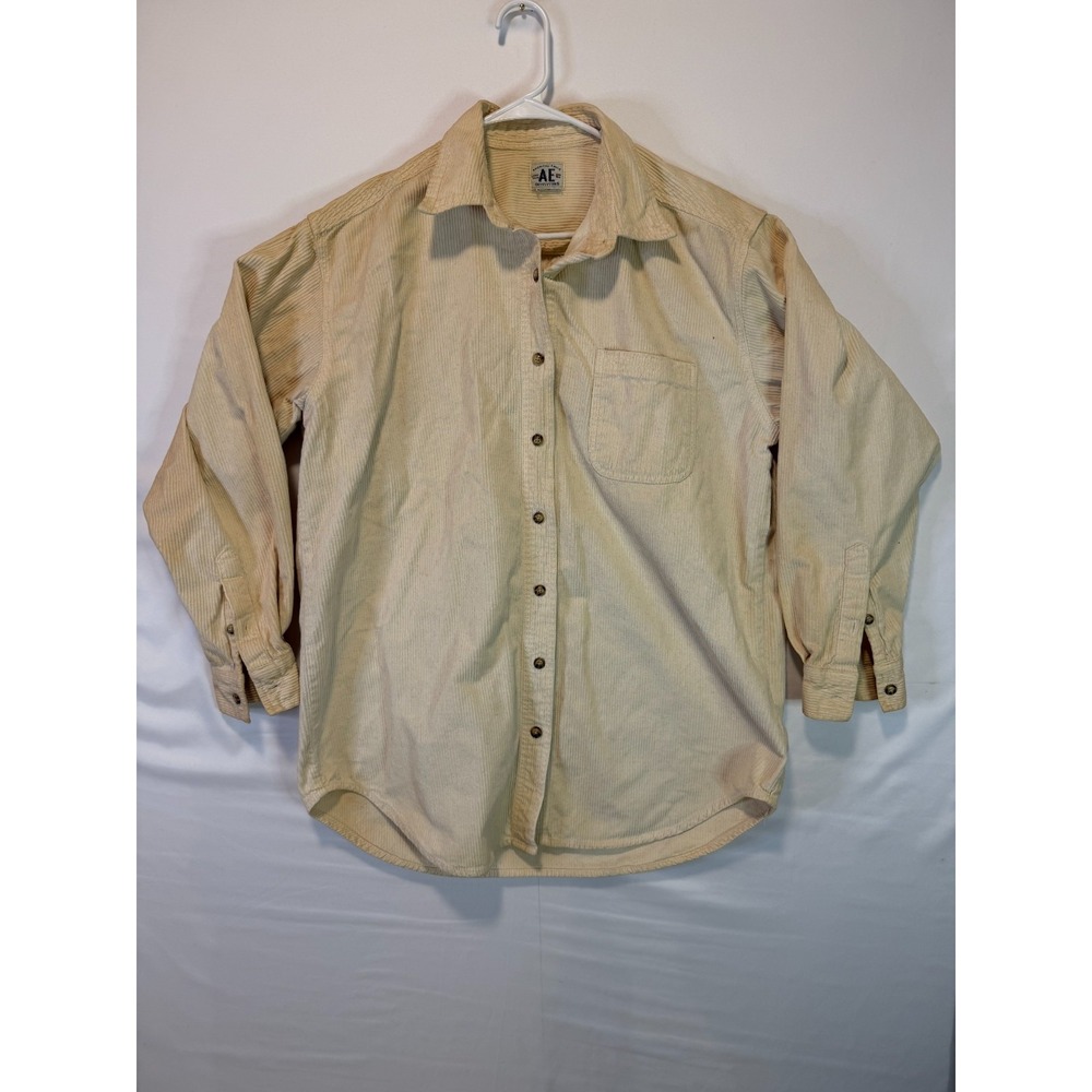 VTG American Eagle Outfitters Shirt Men's Size XL White Striped Button Front